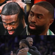 NBA球星也逃不过发际线危机!杰伦布朗深夜求助詹姆斯,植发话题引爆全网