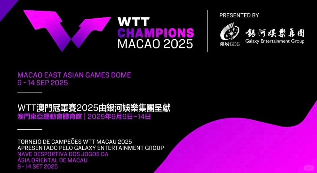 【WTT冠軍賽澳門站】最新完整賽程及參賽名單公布!海外看WTT賽事直播延遲卡頓? 1 【WTT冠軍賽澳門站】最新完整賽程及參賽名單公布!海外看WTT賽事直播延遲卡頓?