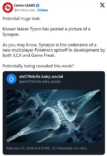 宝可梦新作“Synapse”或将亮相宝可梦日发布会?
